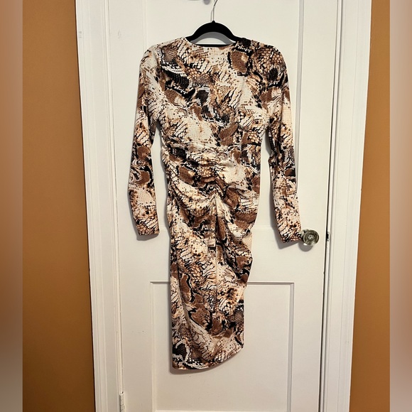 INC International Concepts Womens Snake Print Wrap Dress - Picture 3 of 4
